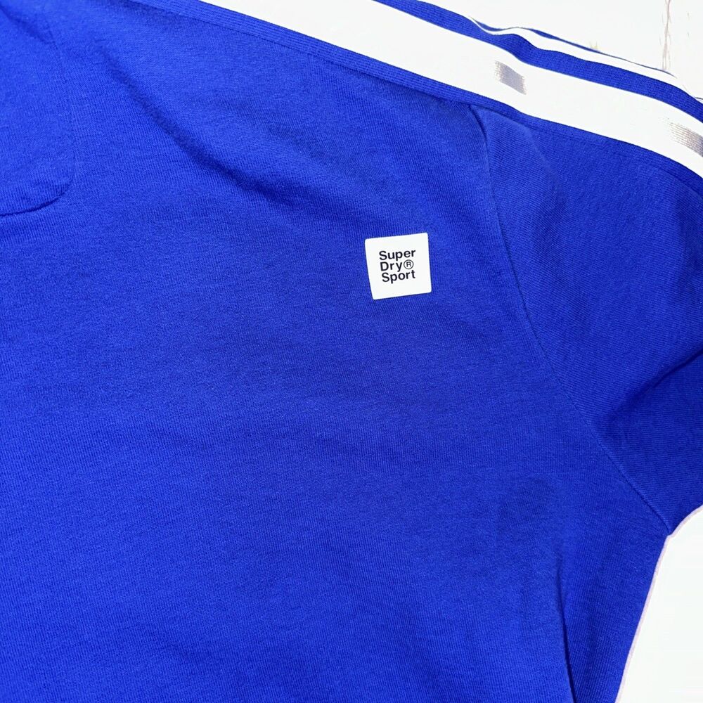 VINTAGE Y2K SUPERDRY JAPAN COMBAT Spell Out Blue HOODIE Sweatshirt XL - Picture 9 of 9